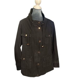 City Chic Black Utility Jacket with Classic Workwear Design